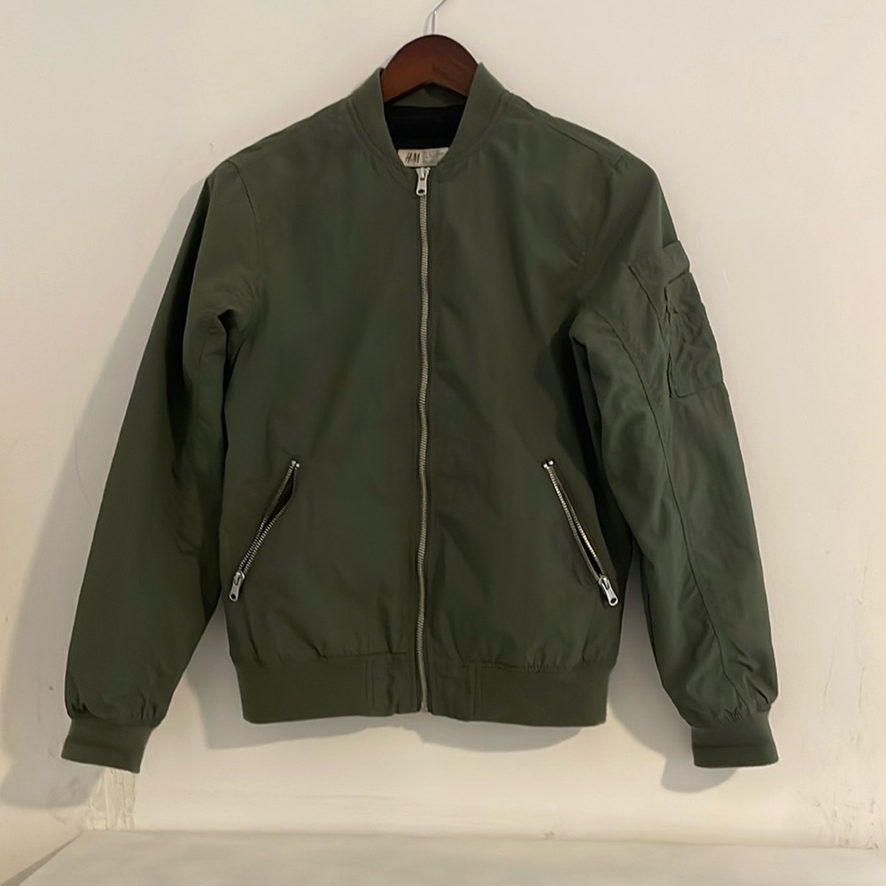 H&M Kids Green Bomber Jacket 11/12